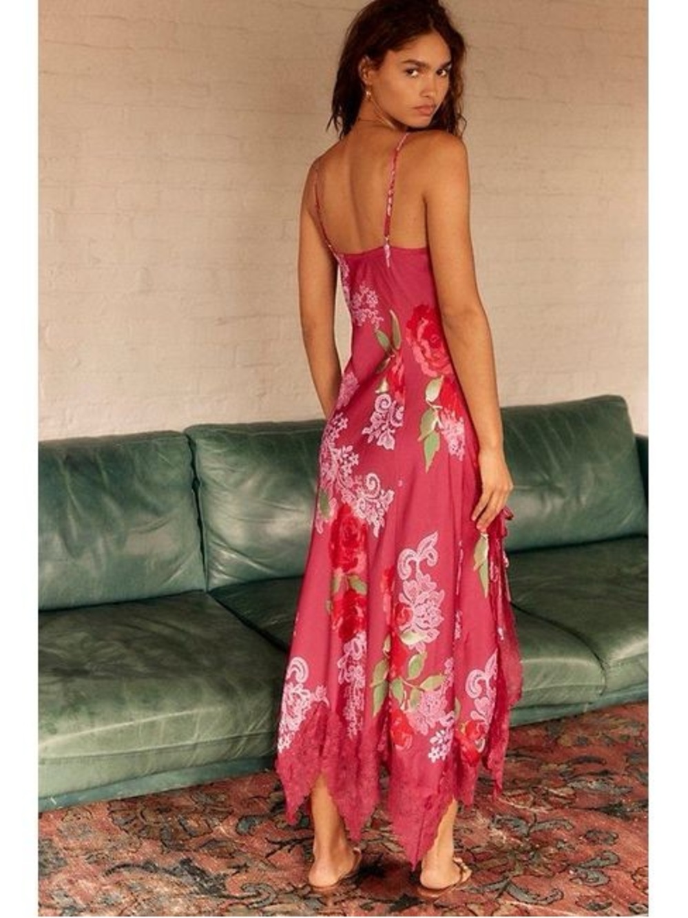 NWT Free People Can We Talk Floral Midi Slip Dress - Picture 2 of 6